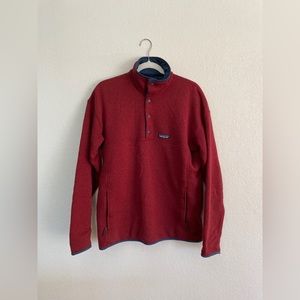 Patagonia red pullover sweater, size M